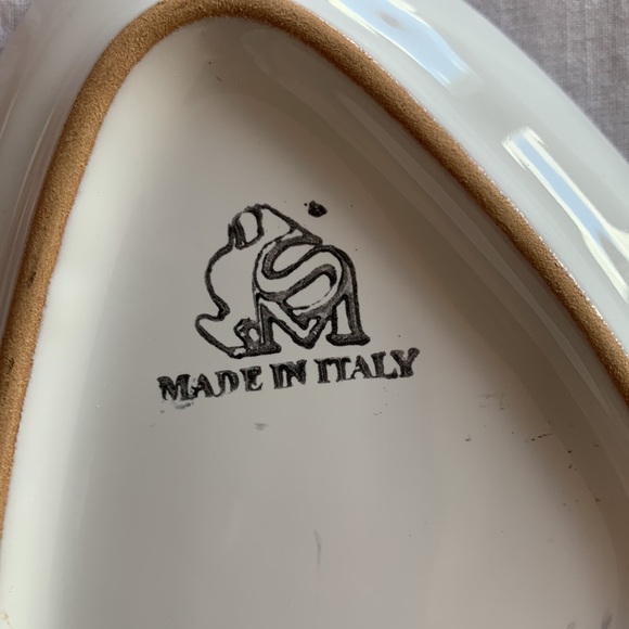 Decorative Collectibles- Trinket Dish Tri-CornerMade in Italy Sambuco Mario - Picture 3 of 3